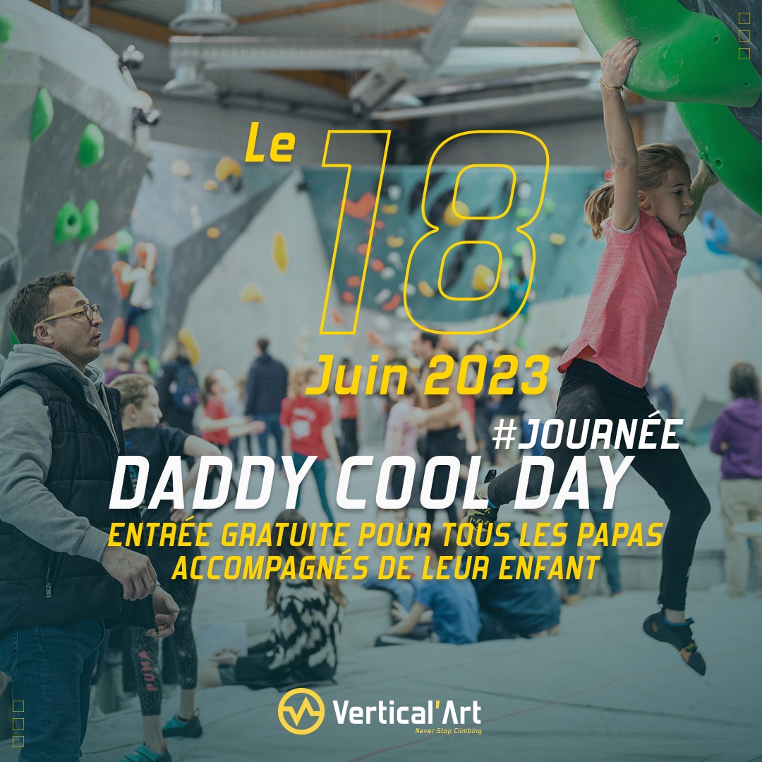 Fête des pères à Vertical'Art dimanche 18 juin, escalade gratuite pour les papas