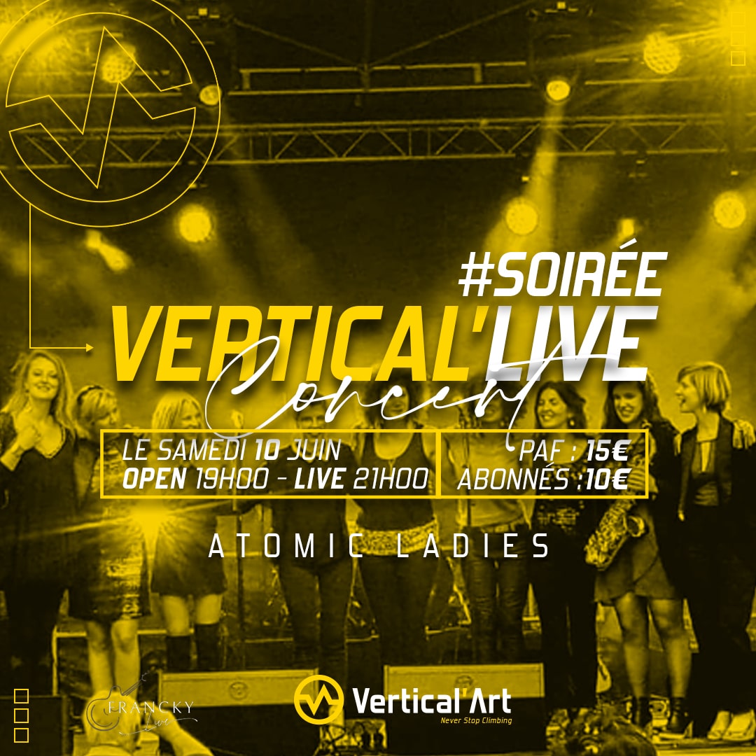 Vertical'Live concert avec Atomic Ladies samedi 10 juin à Vertica'Art Lille