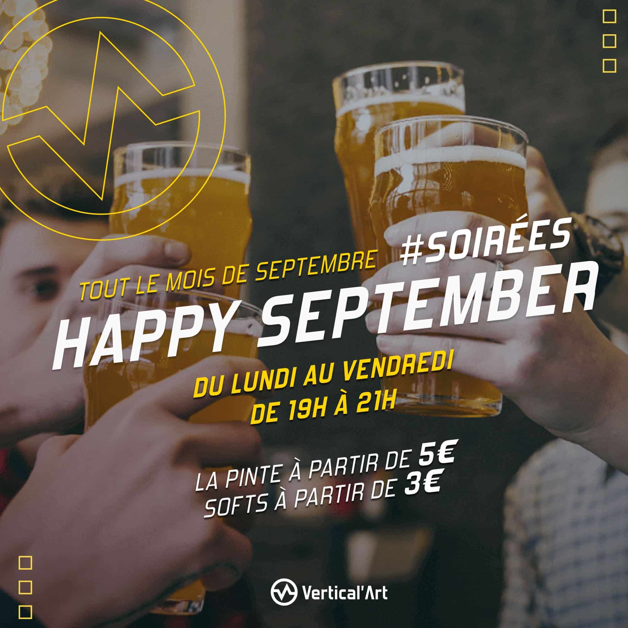 Happy September : La pinte de bière à 5€ toute la semaine à Vertical'Art Lille !