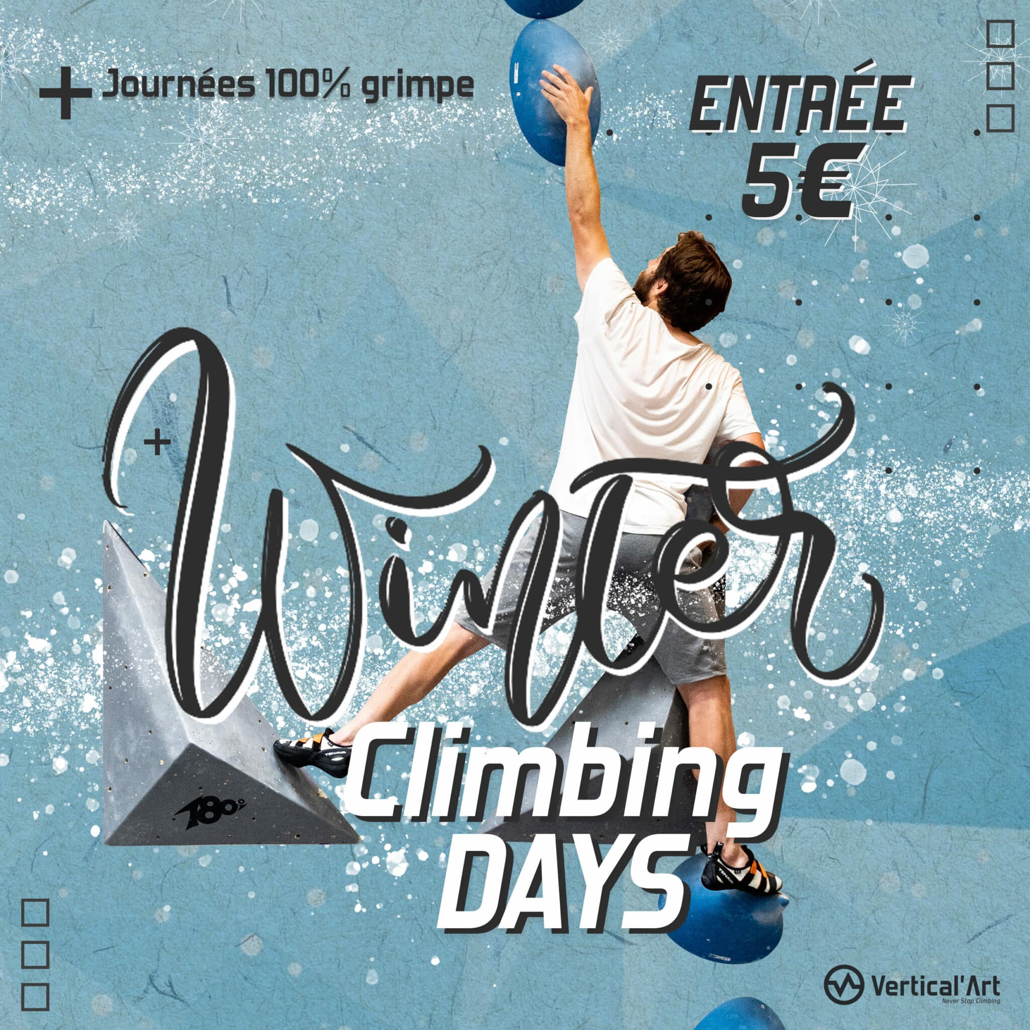 Winter Climbing Days à Vertical’Art Lille, escalade gratuite pour tous pendant les vacances d'hiver