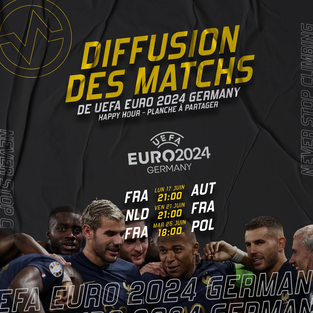 Euro de football 2024 : les matchs de poule de l'Equipe de France diffusés à Vertical'Art Lille