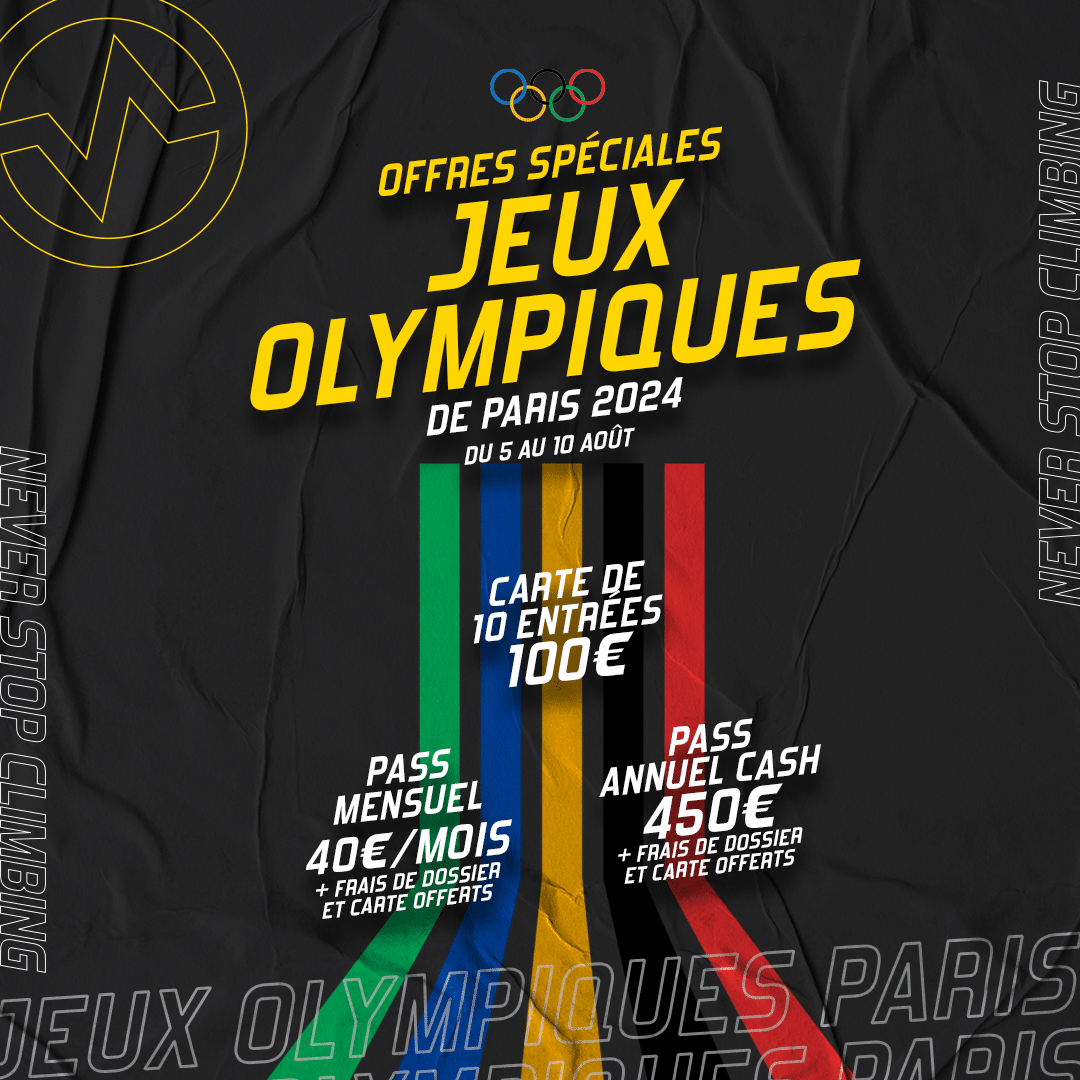 Offres spéciales Jeux Olympiques à Vertical'Art du 5 au 10 août