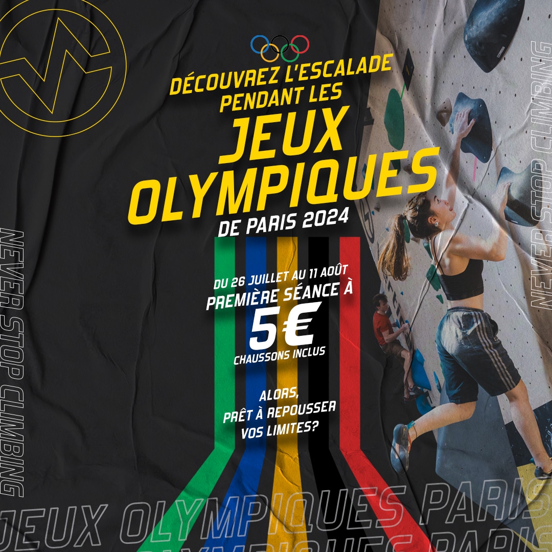 Jeux Olympiques - Offre spéciale 1ère visite : Découvrez l'escalade pour 5€ à Vertical'Art Lille