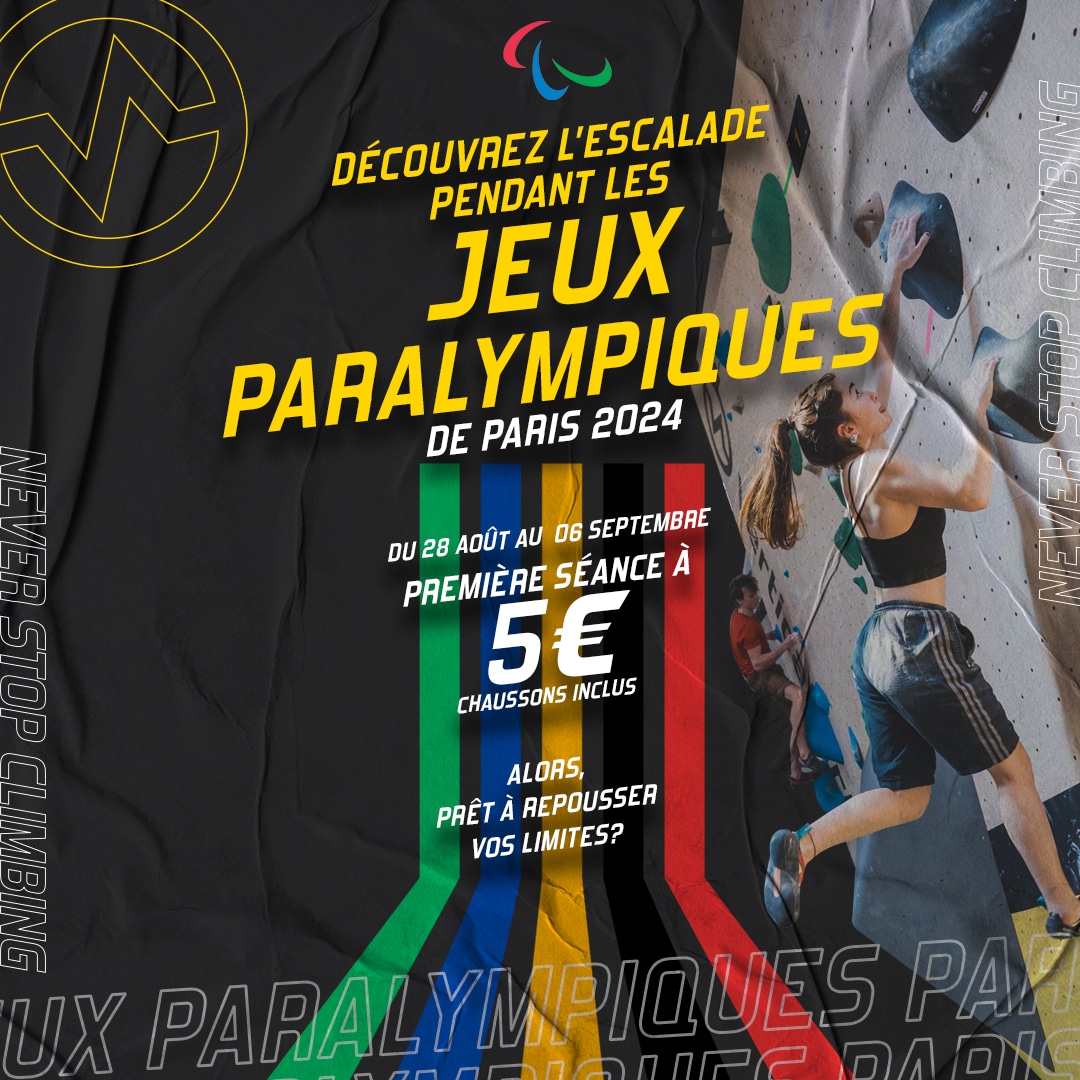 Jeux Paralympiques - Offre spéciale 1ère visite : Découvrez l'escalade pour 5€ à Vertical'Art Lille