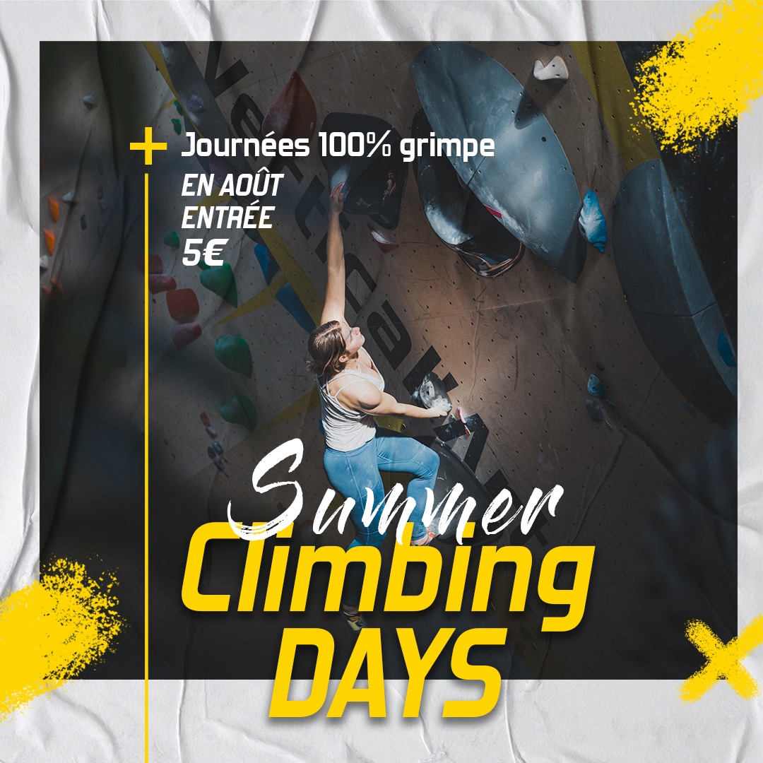 Summer Climbing Days à Vertical’Art Lille, escalade à 5€ pour tous en août 2024